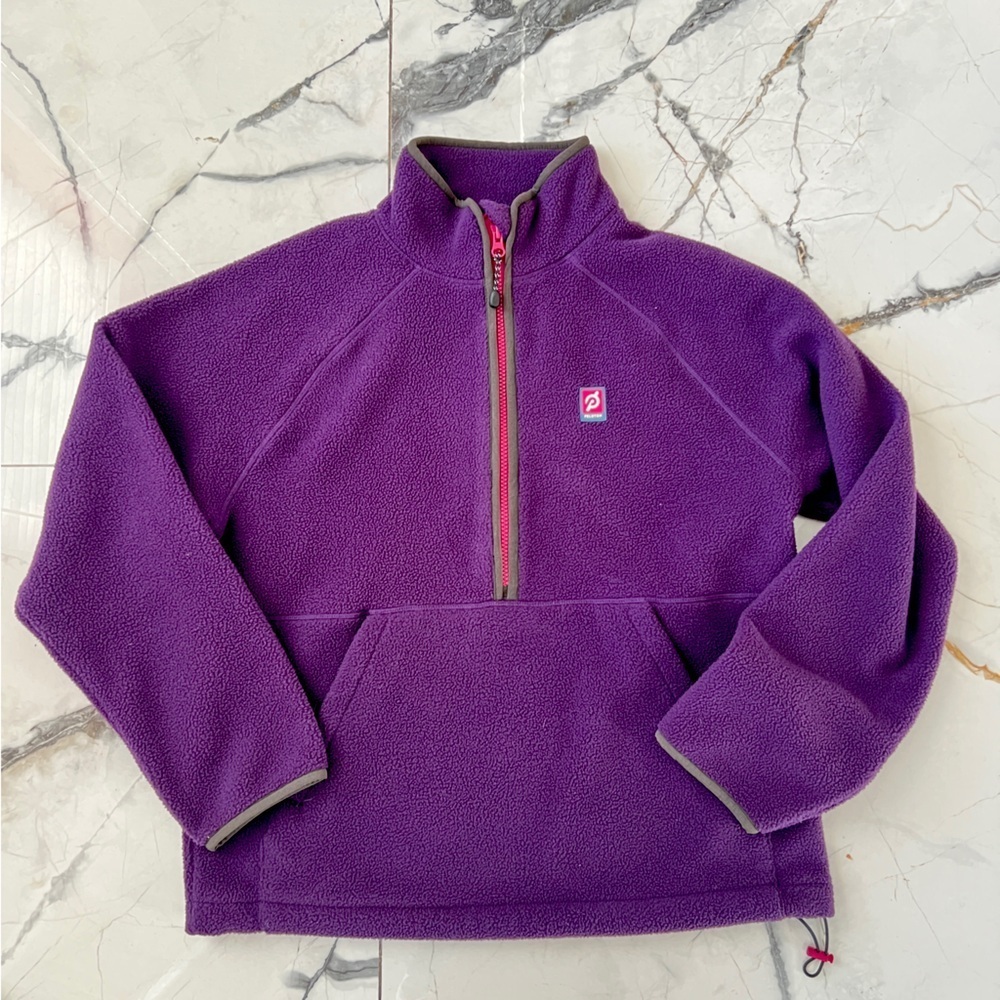 Peloton purple fleece pullover sweatshirt jacket size S
